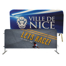 Temporary Fencing Barricade Banner Cover Concert Crowd Control Barrier Covers Queue Line Stand Cover